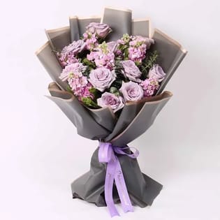 Whispering Purple Blooms Bouquet
