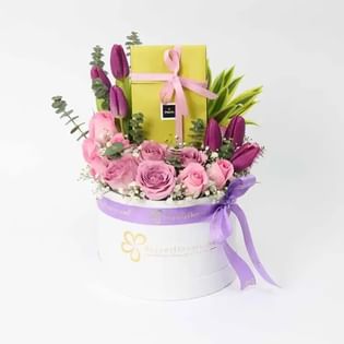 Cheerful Blooms N Chocolates Hamper