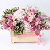 Serene Pastel Roses Arrangement