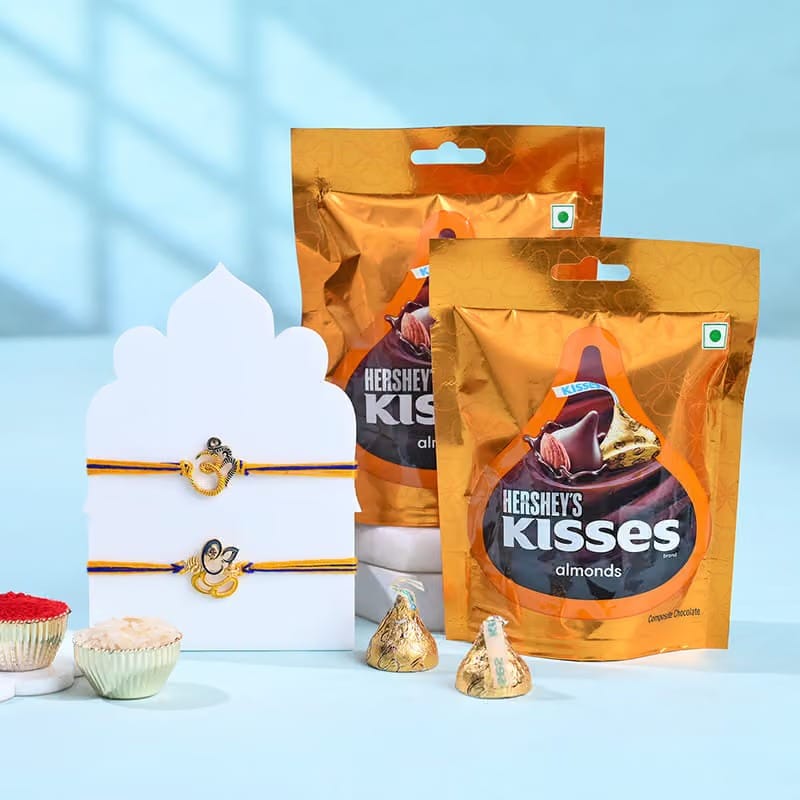Two Sacred Idol Rakhis With Choco Bites-Overseas