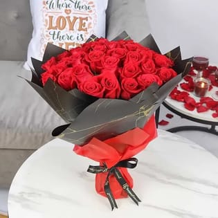 Passionate Red Roses Bouquet