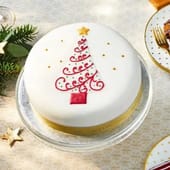 Christmas Tree Plum Cake