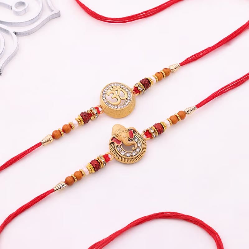 Divine Om N Ganesha Rakhis With Ferrero Rocher