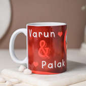 Personalised couple photo mug gift with names
