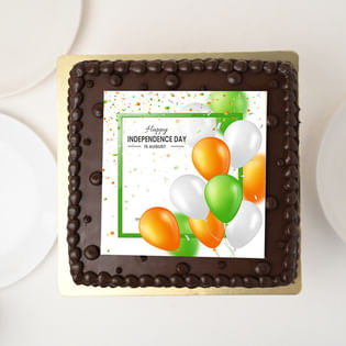 Independence Day Chocolate Photo Cake