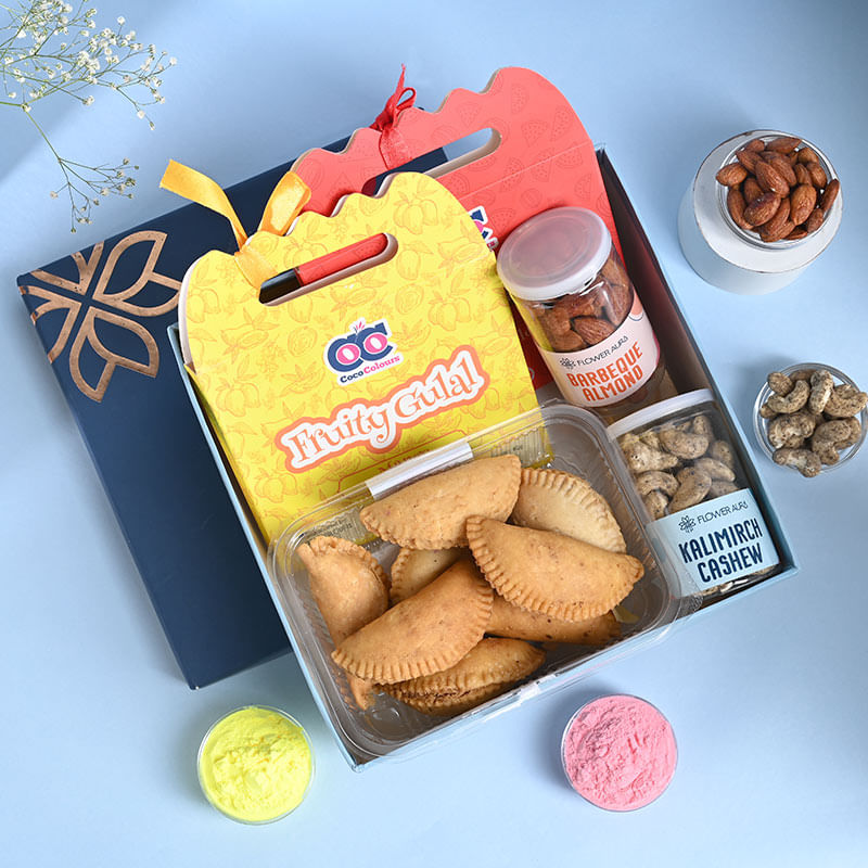 Indulgent Holi Hamper With Gulals