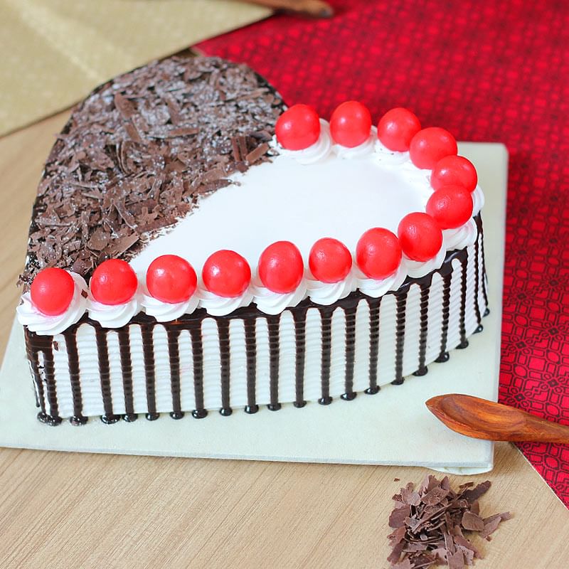 Black Forest Heart Shaped Designer Cake