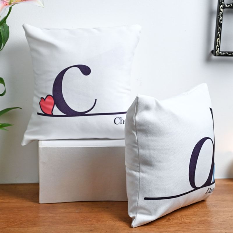 Buy Initials Intimate Cushion Set Online Side View