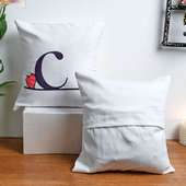 Buy Initials Intimate Cushion Set Online Back View