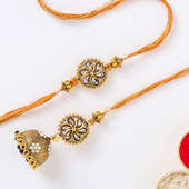 Send Intricate Antique Bhaiya Bhabhi Rakhi to UAE