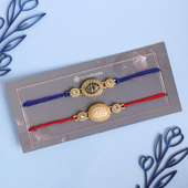 Two Golden Charm Designer Rakhis