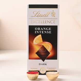 Set of 2 Designer Rakhi with Lindt Dark Chocolate