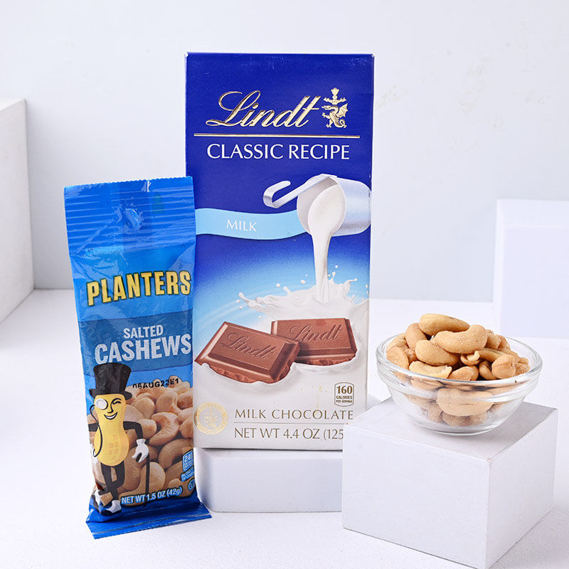 Front View of Chocolate N Cashews