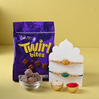Send Designer Rakhis with Twirl Bites to Your Brother in UK