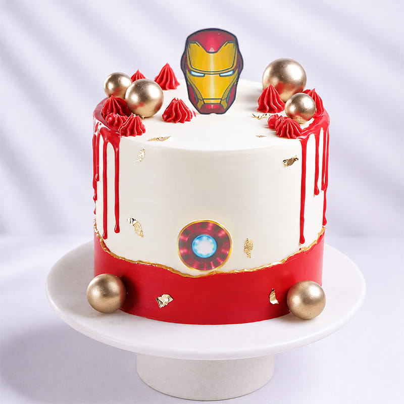 Iron Man Ark Reactor Drip Cake