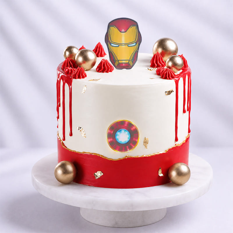 Iron Man Ark Reactor Drip Cake