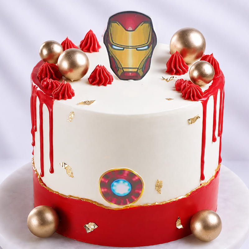 Iron Man Ark Reactor Drip Cake