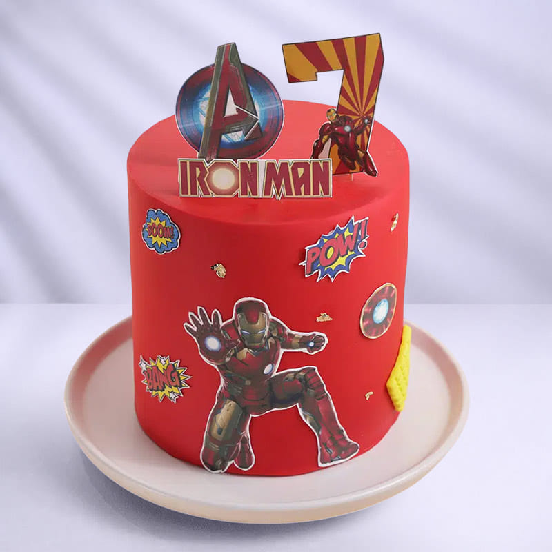 Iron Man Avengers Logo Cake