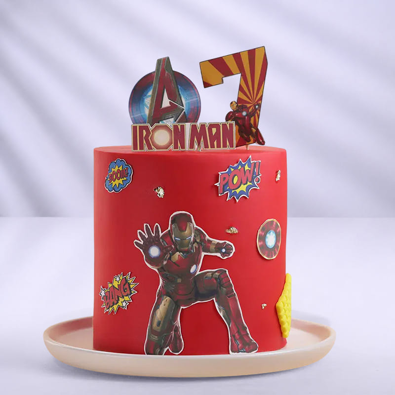 Iron Man Avengers Logo Cake