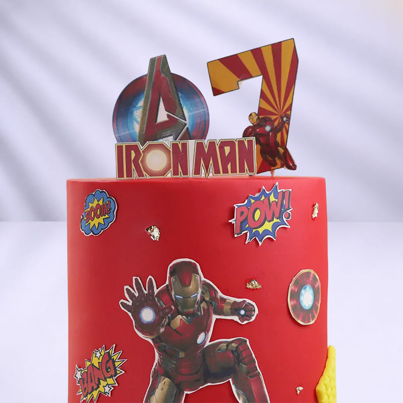 Iron Man Avengers Logo Cake