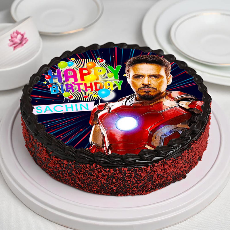 Iron Man Bday Poster Cake