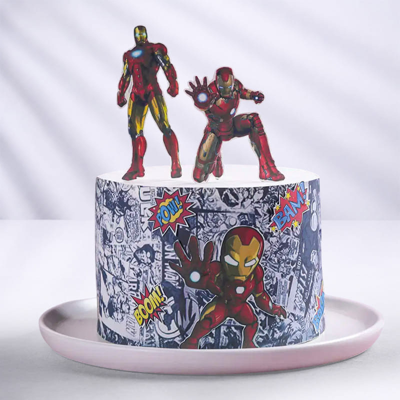 Iron Man Comic Cake