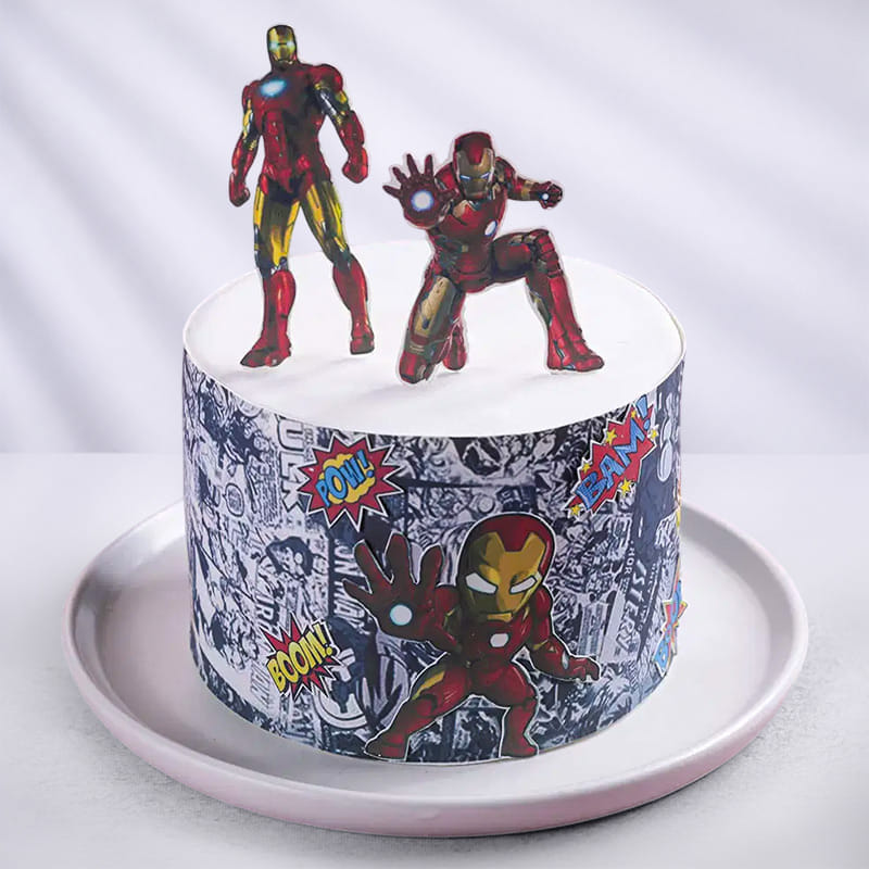 Iron Man Comic Cake