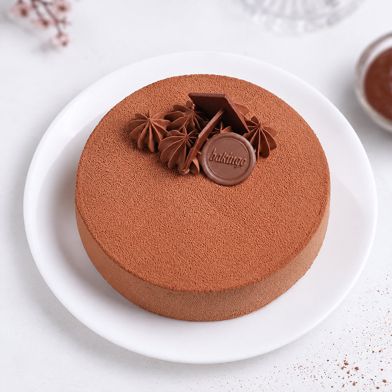 Top view of Belgian Chocolate Cake