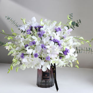 Ivory Letters With Violet Echoes