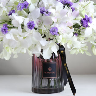 Ivory Letters With Violet Echoes