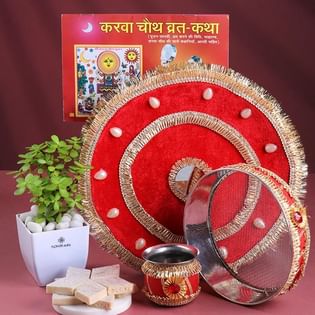 Jade Plant N Karwa Chauth Essentials Hamper