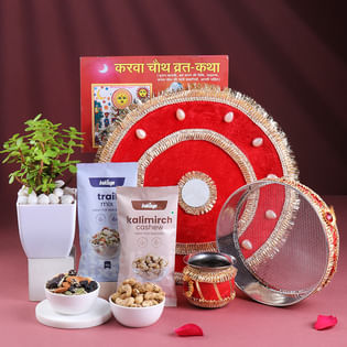 Jade Plant N Karwa Chauth Rituals Hamper