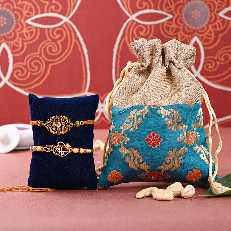Jai Shree Ram Rakhi Pack - Set of 2 Designer Rakhi