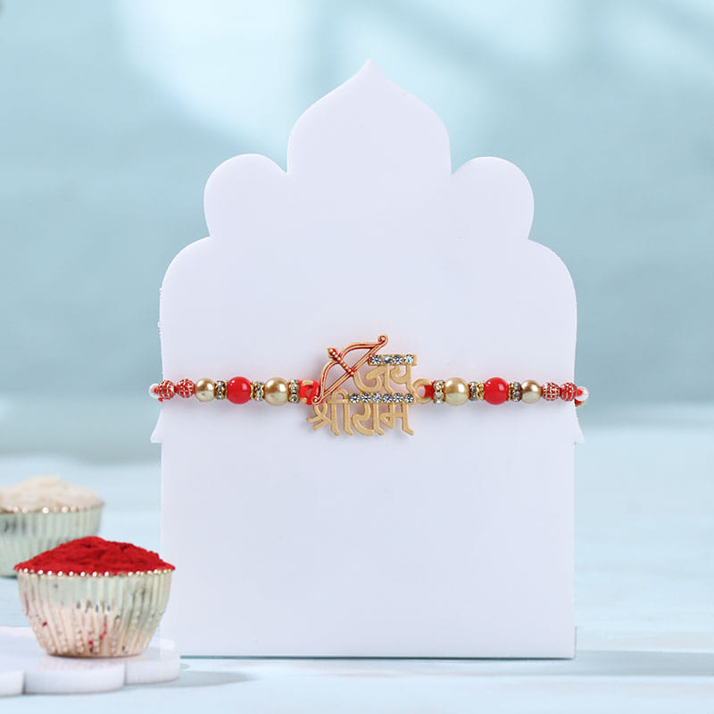 Jai Shree Ram Rakhi With Trail Mix N Raisins-Overseas