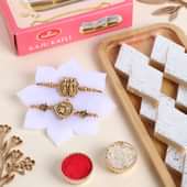 Jai Shri Ram Divine Rakhis With Kaju Katli