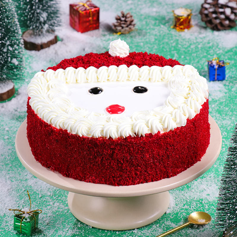 Jolly Santa Red Velvet christmas designer cake