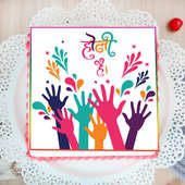 Joyful Holi Poster Theme Cake