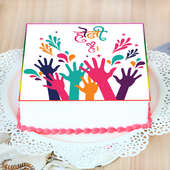 Joyful Holi Poster Special Cake