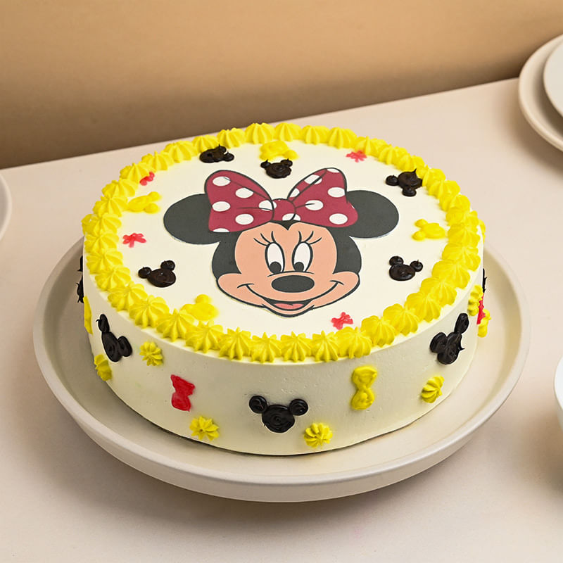 Joyful Minnie Mouse Theme Cake