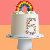Joyful Rainbow Confetti Cake