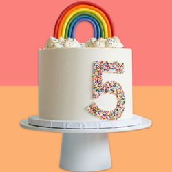 Joyful Rainbow Confetti Cake