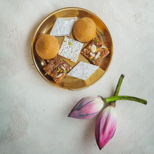Order Kaju Katli Dodha Barfi Moong Thal for Karwa Chauth