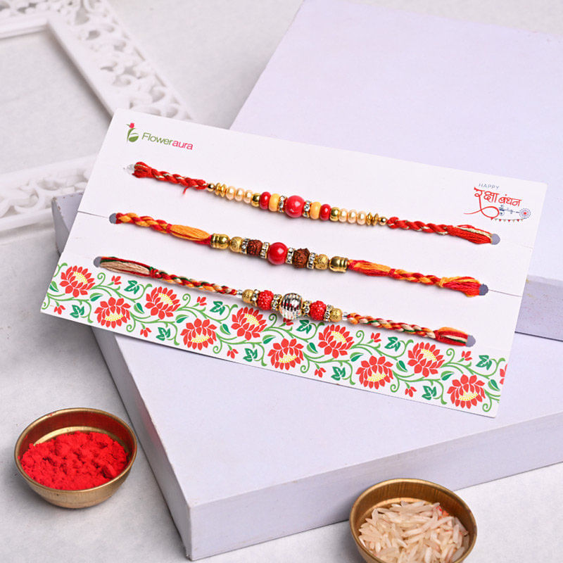 Order Kaju N Choco With Rakhi Trio - Rakhis to USA