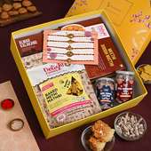 Order Set of 5 Rakhi Set online for Brother with Sweets in India