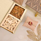 One Designer Rakhi Premium Box - Kanha Rakhi Nuts Signature Box