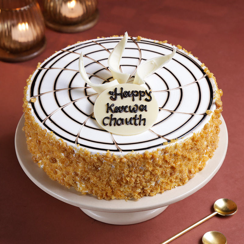 Karwa Chauth Butterscotch Cake