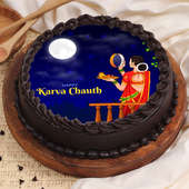 Karwa Chauth Chocolate Photo Cake