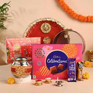 Karwa Chauth Rituals Thali Set N Sweetness Hamper