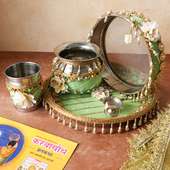 Buy Karwa chauth Thali With Shringar N Sweets 