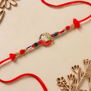Designer Peacock Charm Rakhi